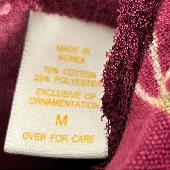 Victorias SECRET COUNTRY LADIES pj DRESS medium burgandy BABYDOLL floral mini - Picture 5 of 14